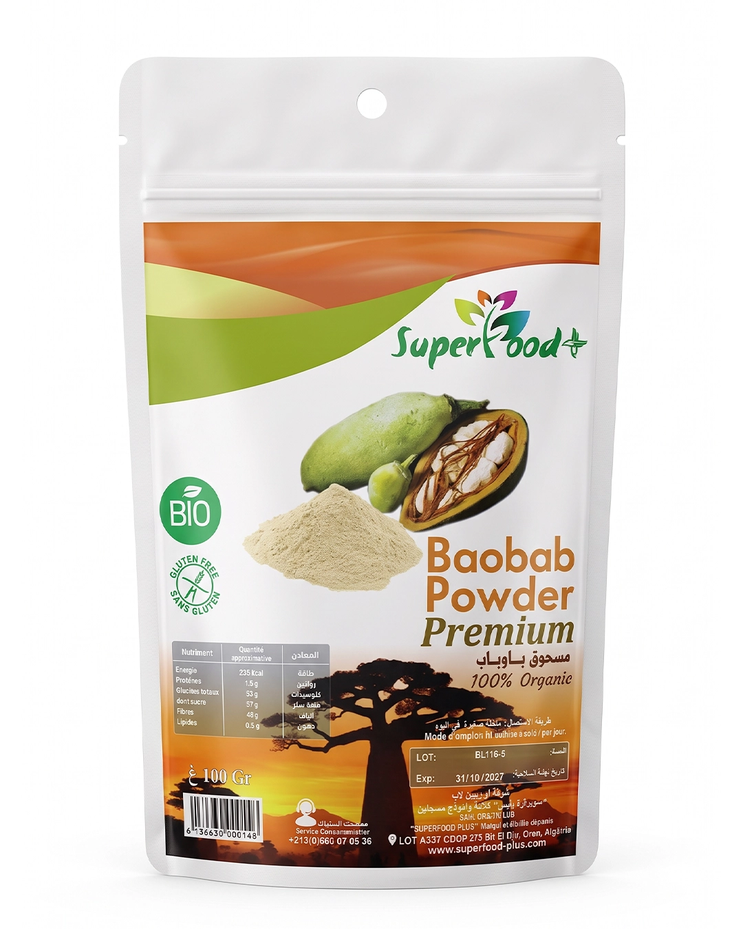 Baobab Bio en Poudre – Superfood Plus Baobab bio en poudre Superfood Plus
