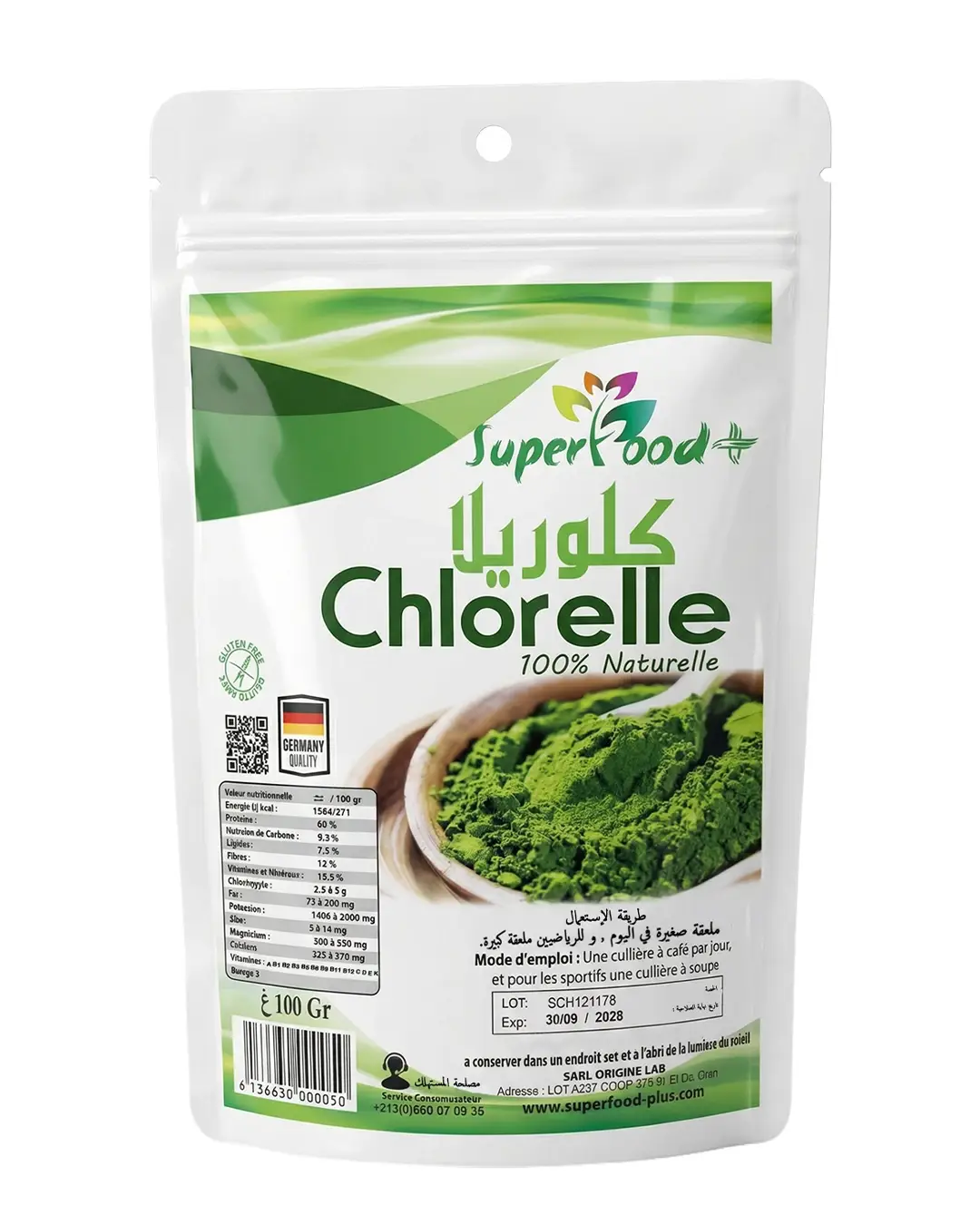 Chlorelle Bio – Superfood Plus Chlorelle bio en poudre Superfood Plus