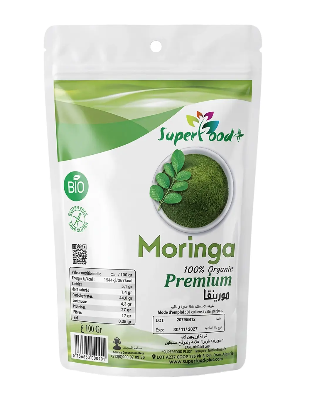 Moringa Bio – Superfood Plus Moringa bio en poudre Superfood Plus