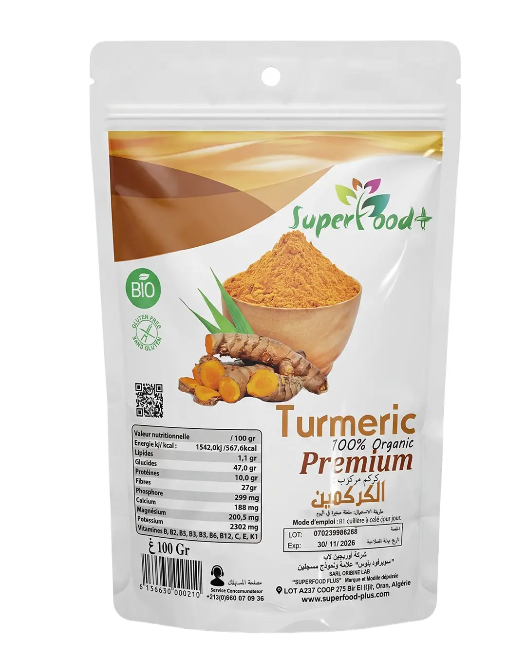 Turmeric Bio – Superfood Plus Turmeric bio en poudre Superfood Plus